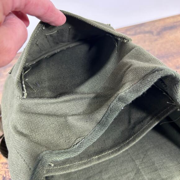 Military Map Case Canvas Bag Structured Back Pockets OD Green - Picture 12 of 12